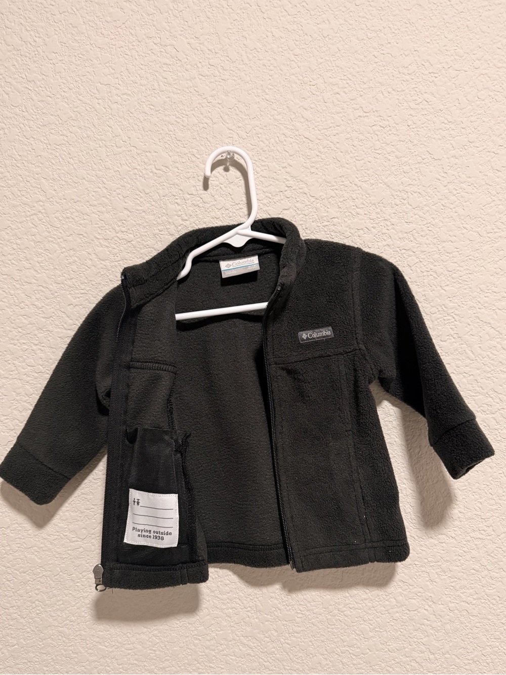 Columbia Black Kids Fleece Zip Jacket - Picture 3 of 4